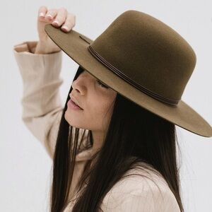 Gigi Pip Rue Olive Green Hat Size 57